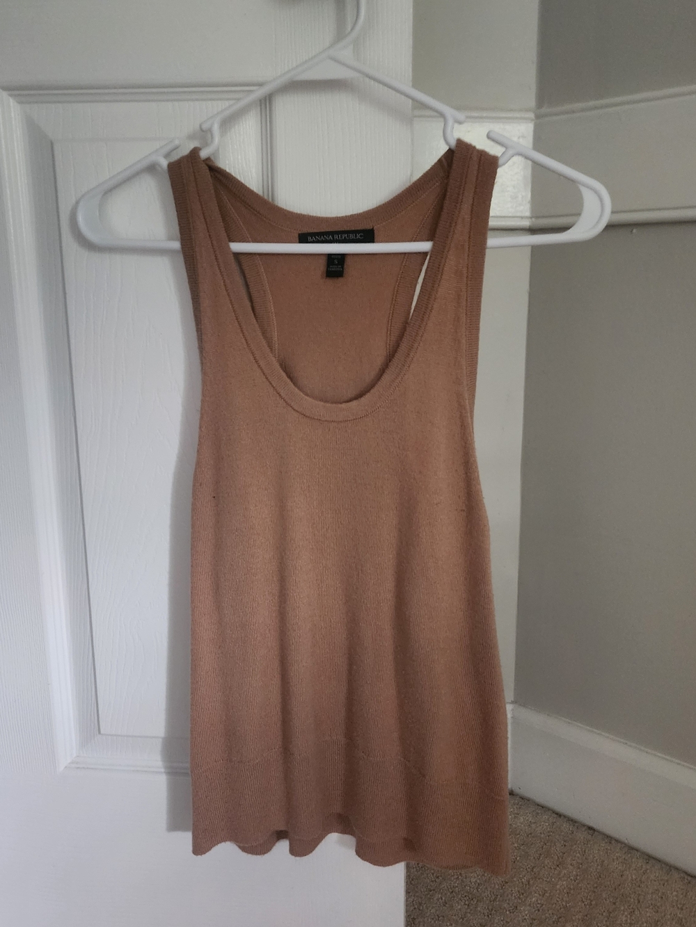 (2) Banana Republic Women's Tan Knit Tank Top